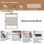 Berissa No Tool No Drill Top Down Bottom Up Roman Shades: Installation & Hardware Diagram