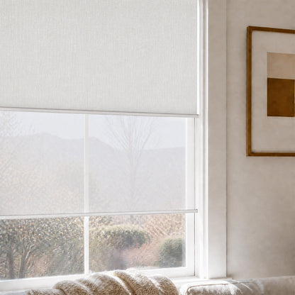 Berissa Cordless Double-Layered Reverse Roll Roller Shades with Valance