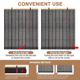 Berissa Custom Natural Outdoor Bamboo Roll Up Shades: Operation Guide Diagram