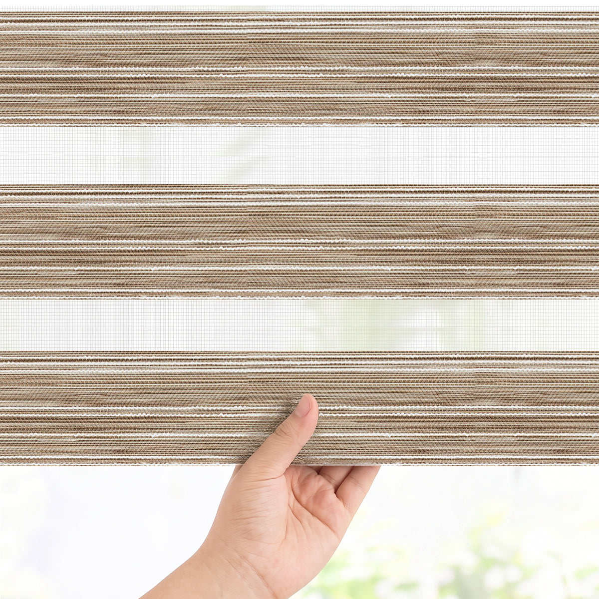 Berissa Custom Size Modern Day and Night Zebra Blinds