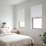 Berissa Ice Marble Texture Blackout No Tool Roman Shades