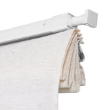 Berissa No Tool Oatmeal Linen Textured Roman Shades: Headrail Detail 3