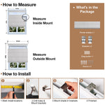 Berissa Custom Blackout Flat Fold Roman Top Down Bottom Up Shade Cordless: Installation & Hardware Diagram