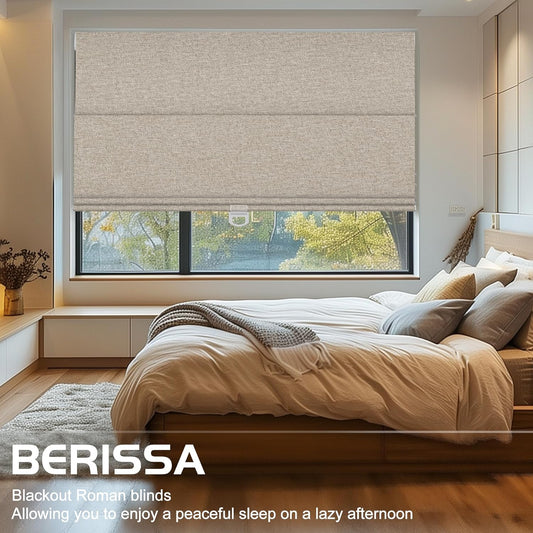 Berissa Crafted Folds Mini Roman Shades Easy to Install