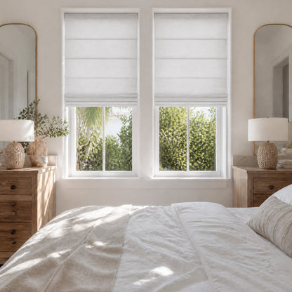 Berissa Soft Fold Sheer Roman Shades Cordless