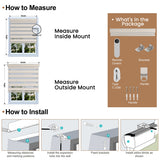 Berissa Custom Size Modern Day and Night Zebra Blinds: Installation & Hardware Diagram