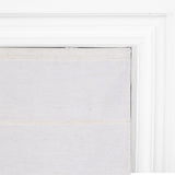 Berissa No Tool Oatmeal Linen Textured Roman Shades: Headrail Detail 2