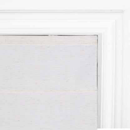 Berissa No Tool Oatmeal Linen Textured Roman Shades: Headrail Detail 2