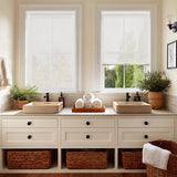 Berissa Soft Creamy Cotton Beige Textured Roman Shades: Practical Application of Shades