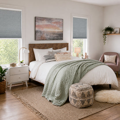 Berissa Custom No Drill Double Insulating Cellular Shades