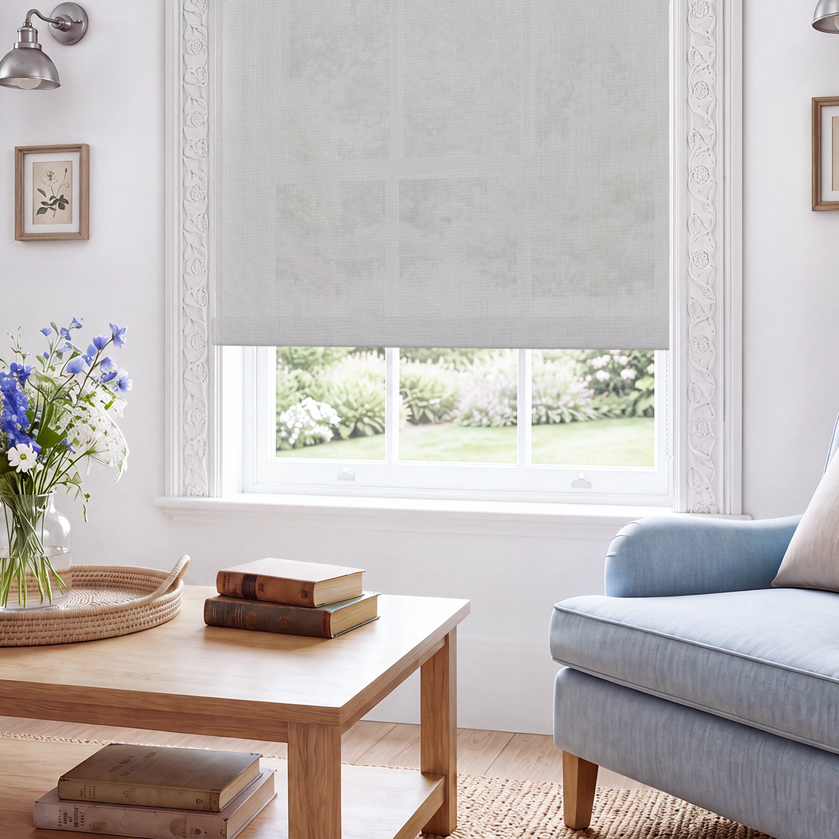 Berissa Semi View Sunscreen Fabric Corded Pull Roller Shades