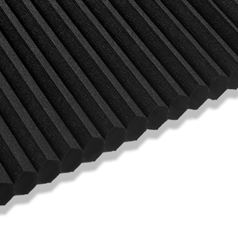 Berissa Classic Thermal Cordless Cellular Shades Noise Reduction close-up of black cellular fabric texture