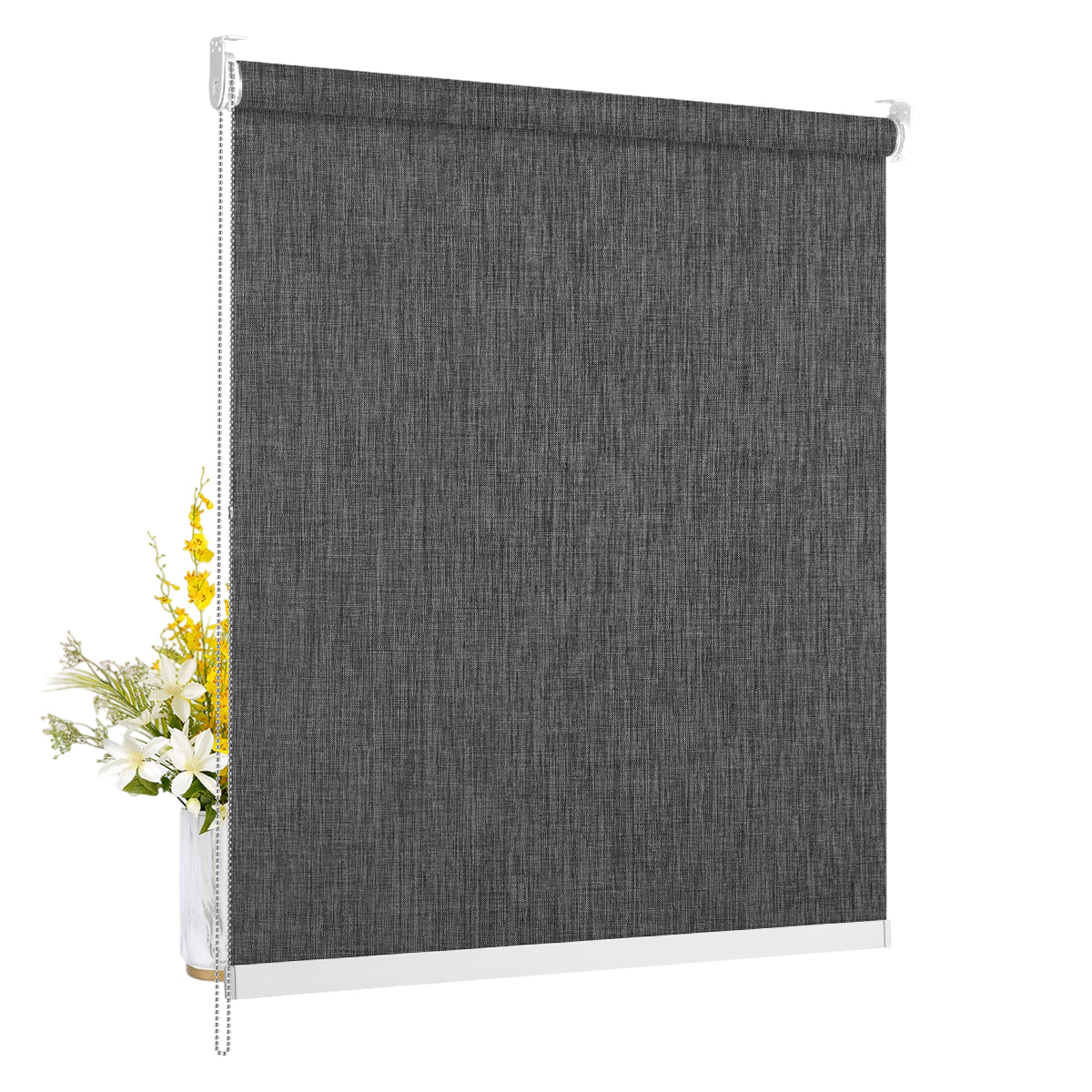 Double Sided Linen Blackout-Black