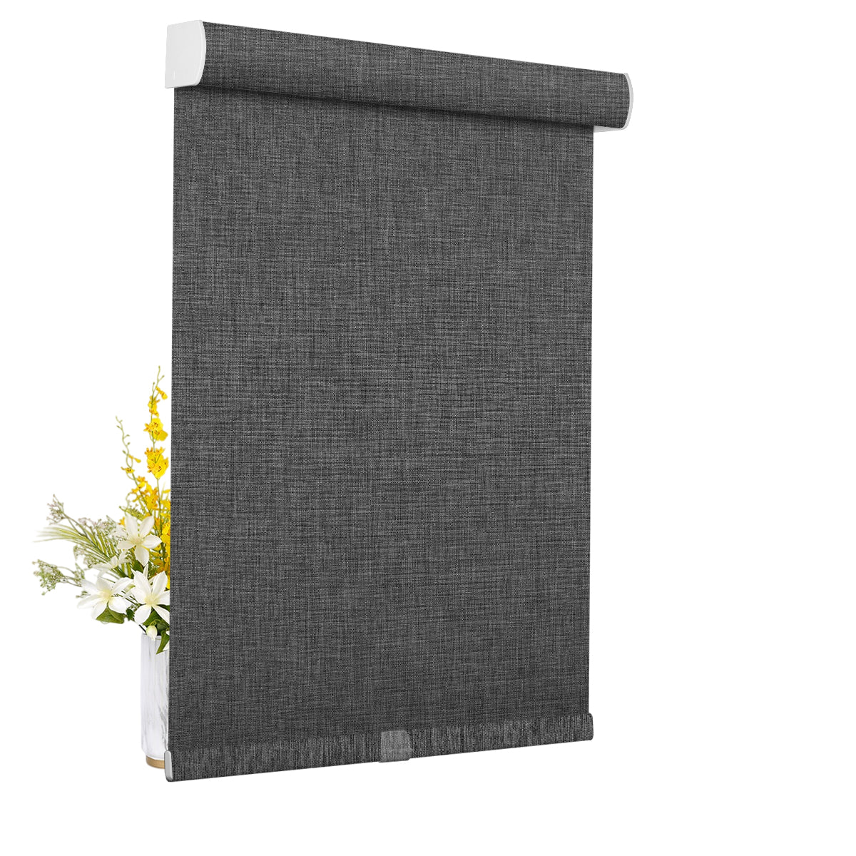 Double Sided Linen Blackout-Black