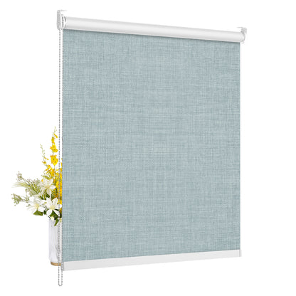 Imitation Linen Blackout-Blue Gray