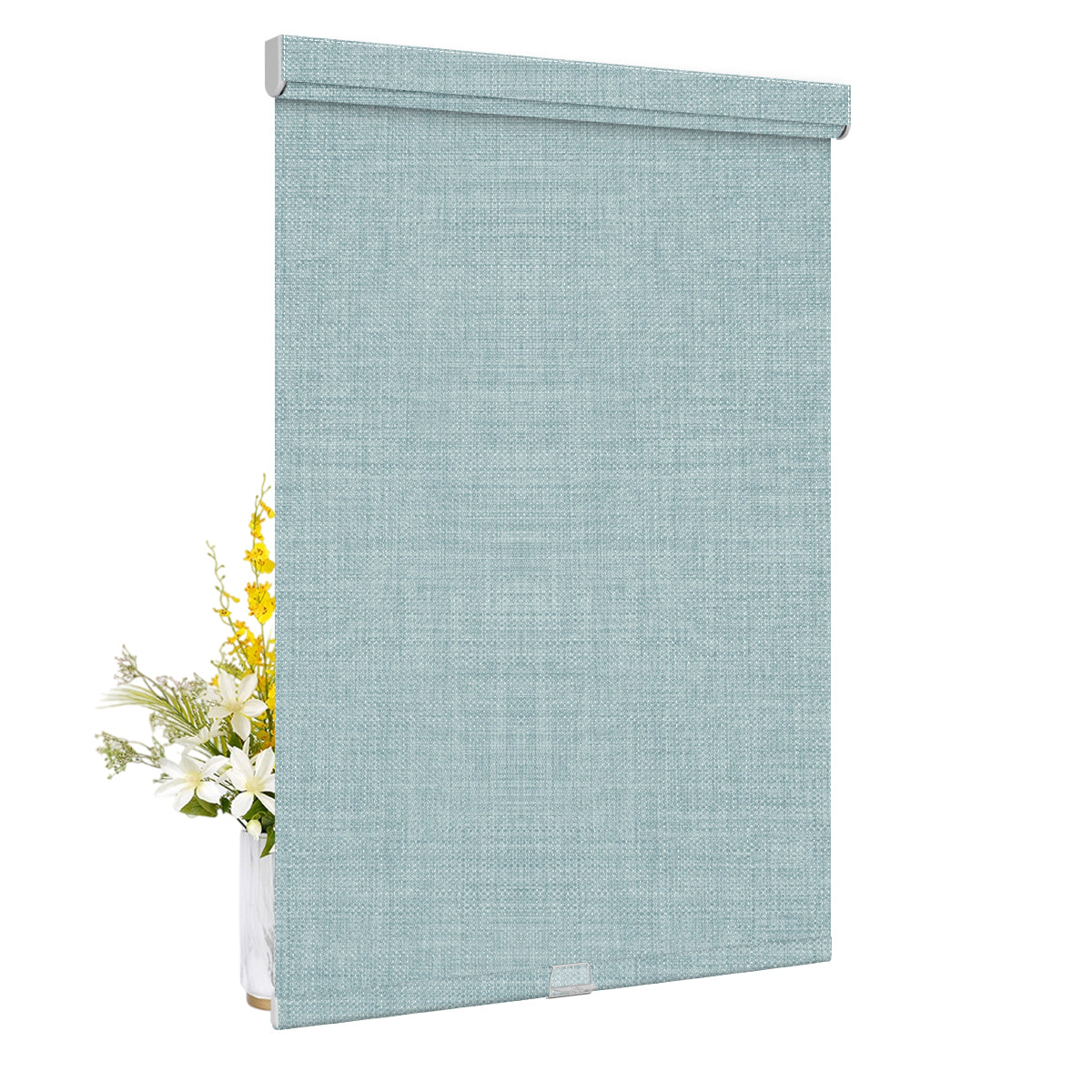 Imitation Linen Blackout-Blue Gray