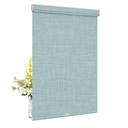 Imitation Linen Blackout-Blue Gray