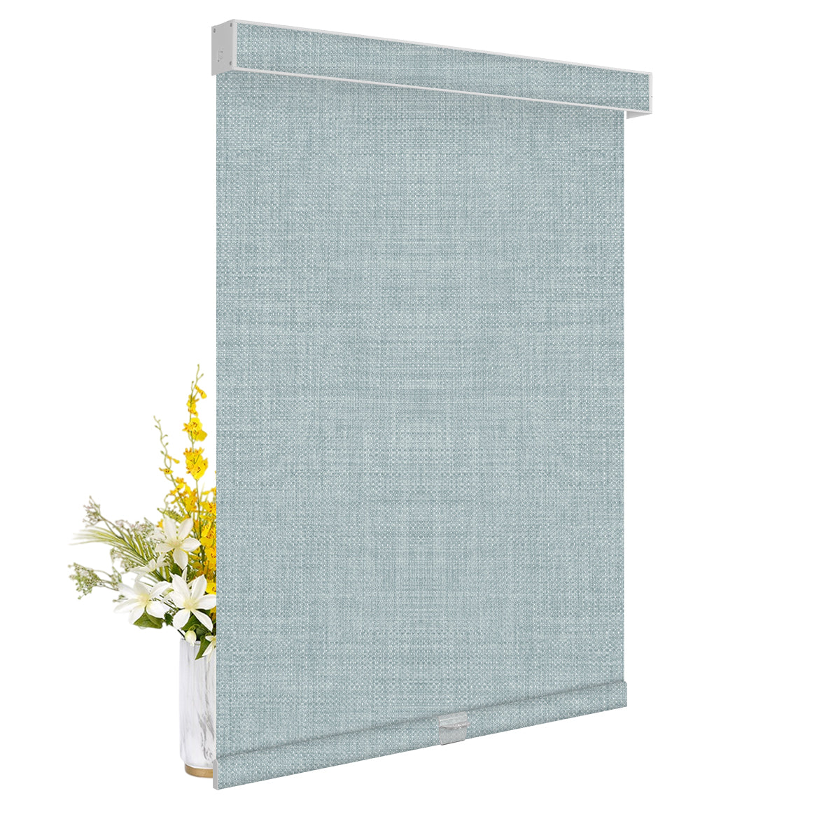 Imitation Linen Blackout-Blue Gray