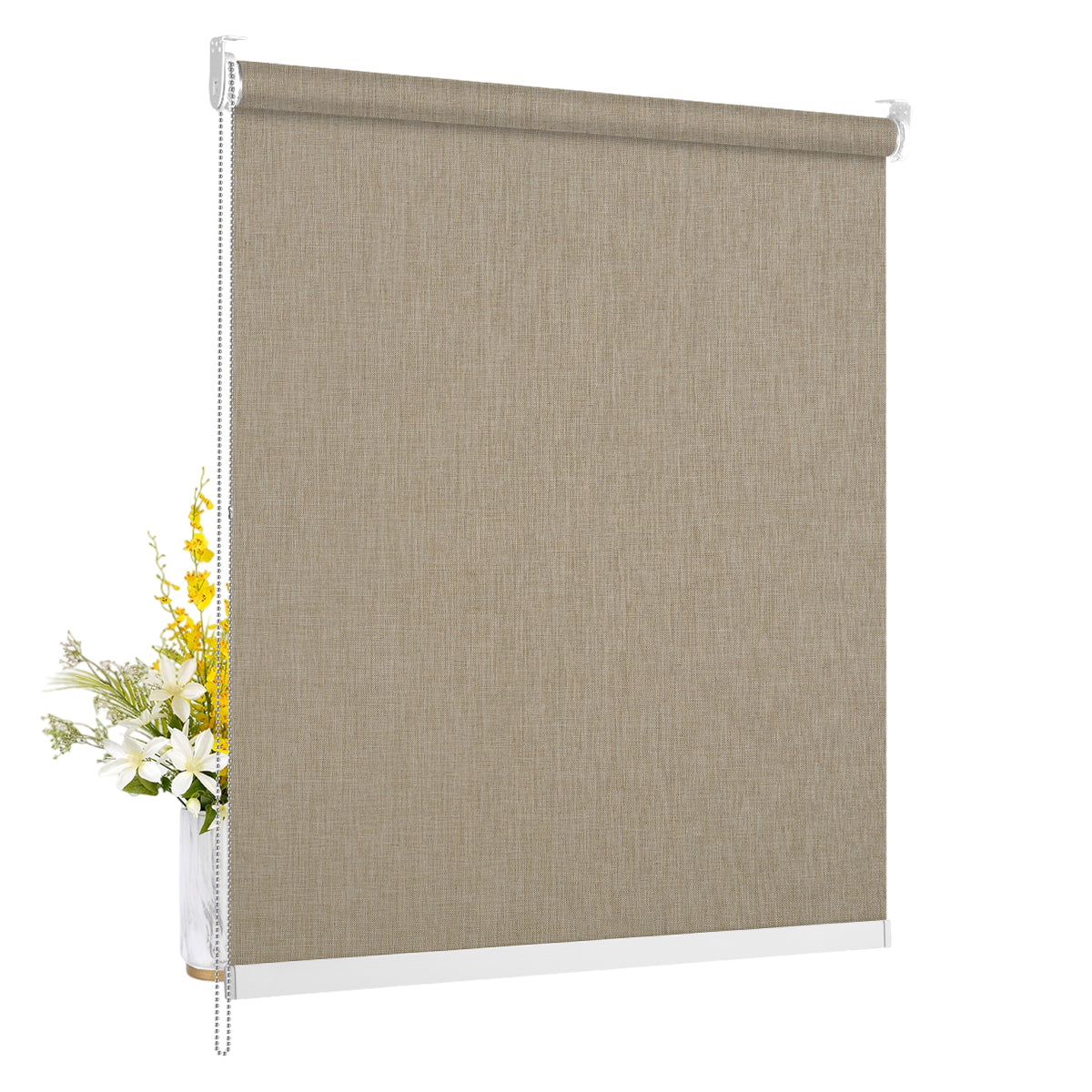 Double Sided Linen Blackout-Brown