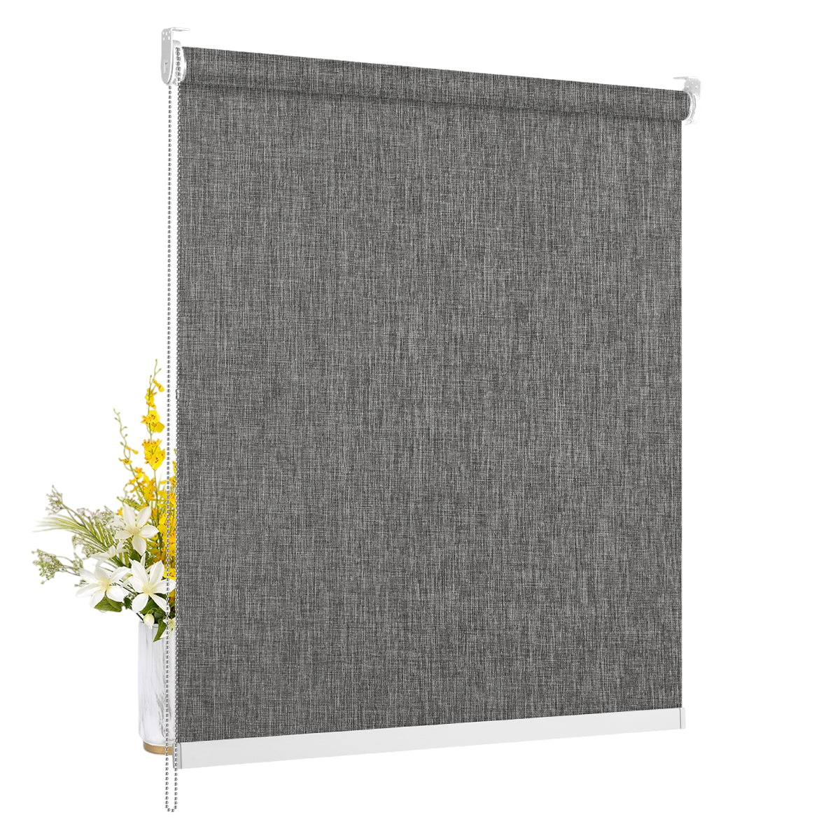 Double Sided Linen Blackout-Dark Gray