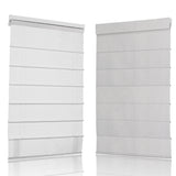 Berissa Ivory Lines Blackout Top Down Bottom Up Roman Shades