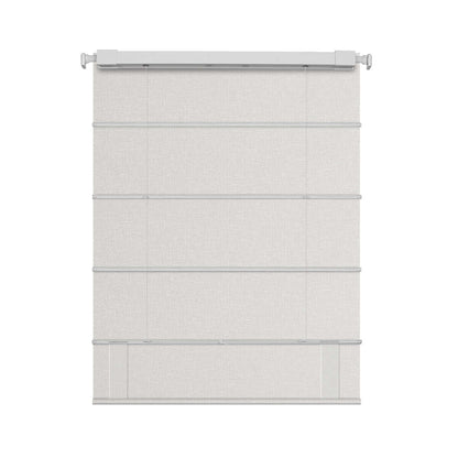 Berissa Timeless Light Filtering Checkered No Drill Roman Shades enhancing home decor with elegant design.