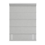 Berissa Top Down Bottom Up Classic Roman Shades in light gray fabric, showcasing versatile top-down bottom-up functionality.