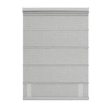 Berissa Top Down Bottom Up Classic Roman Shades in light gray fabric, showcasing versatile top-down bottom-up functionality.