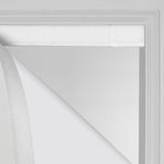 Berissa Custom Textured Blackout No Drill Quick installation Roman Shades showing a no-drill installation method.