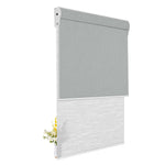 Light Filtering Jacquard White +Blackout Gray