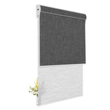 Light Filtering Jacquard White +Blackout Black