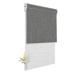 Light Filtering Jacquard White +Blackout Dark Gray