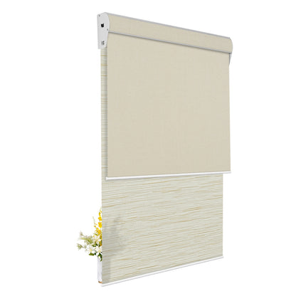 Light Filtering Jacquard Beige +Blackout Beige 