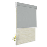 Light Filtering Jacquard Beige +Blackout Gray
