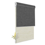 Light Filtering Jacquard Beige +Blackout Black