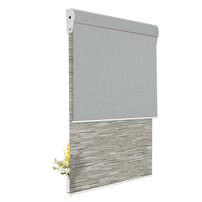 Light Filtering Jacquard Brown+Blackout Gray