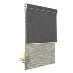 Light Filtering Jacquard Brown+Blackout Black 