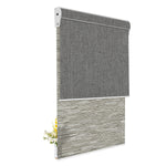 Light Filtering Jacquard Brown+Blackout Dark Gray