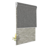 Light Filtering Jacquard Brown+Blackout Dark Gray