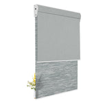 Light Filtering Jacquard Gray +Blackout Gray 