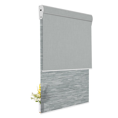Light Filtering Jacquard Gray +Blackout Gray 