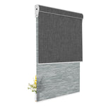 Light Filtering Jacquard Gray +Blackout Black