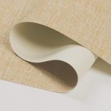 Berissa Double-Sided Crosshatch Linen Blackout Roman Shades: Fabric