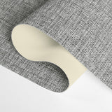 Berissa Double-Sided Crosshatch Linen Blackout Roman Shades: Fabric