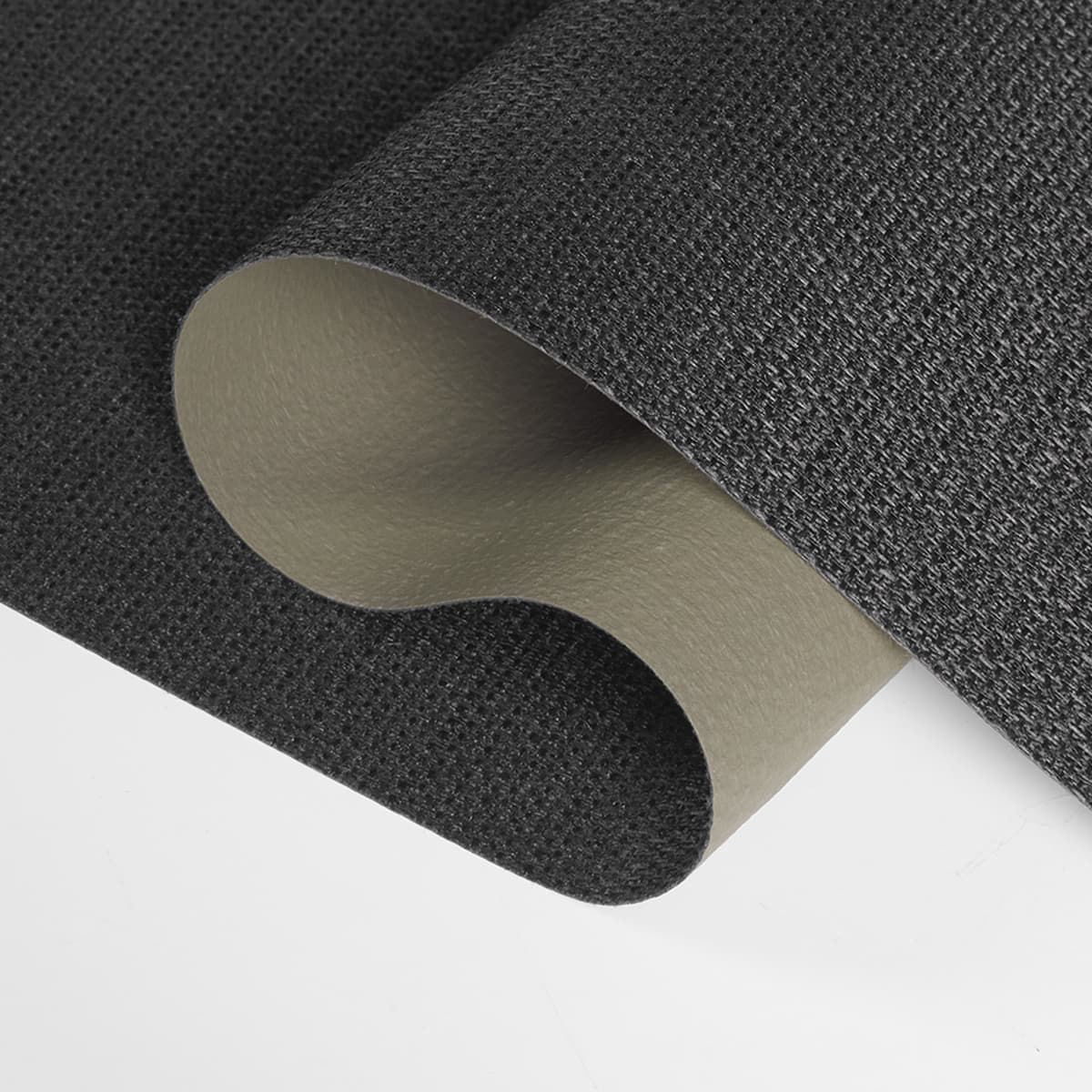 Berissa Double-Sided Crosshatch Linen Blackout Roman Shades: Fabric