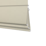 Berissa Double-Sided Crosshatch Linen Blackout Roman Shades: Bottom Rail View