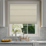 Berissa Double-Sided Crosshatch Linen Blackout Roman Shades: Practical Application of Shades