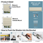 Berissa Double-Sided Crosshatch Linen Blackout Roman Shades: Installation & Hardware Diagram