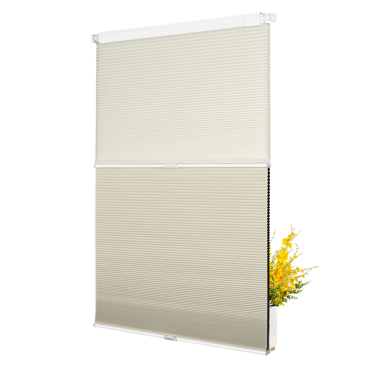 Light Filtering Beige+Blackout Beige
