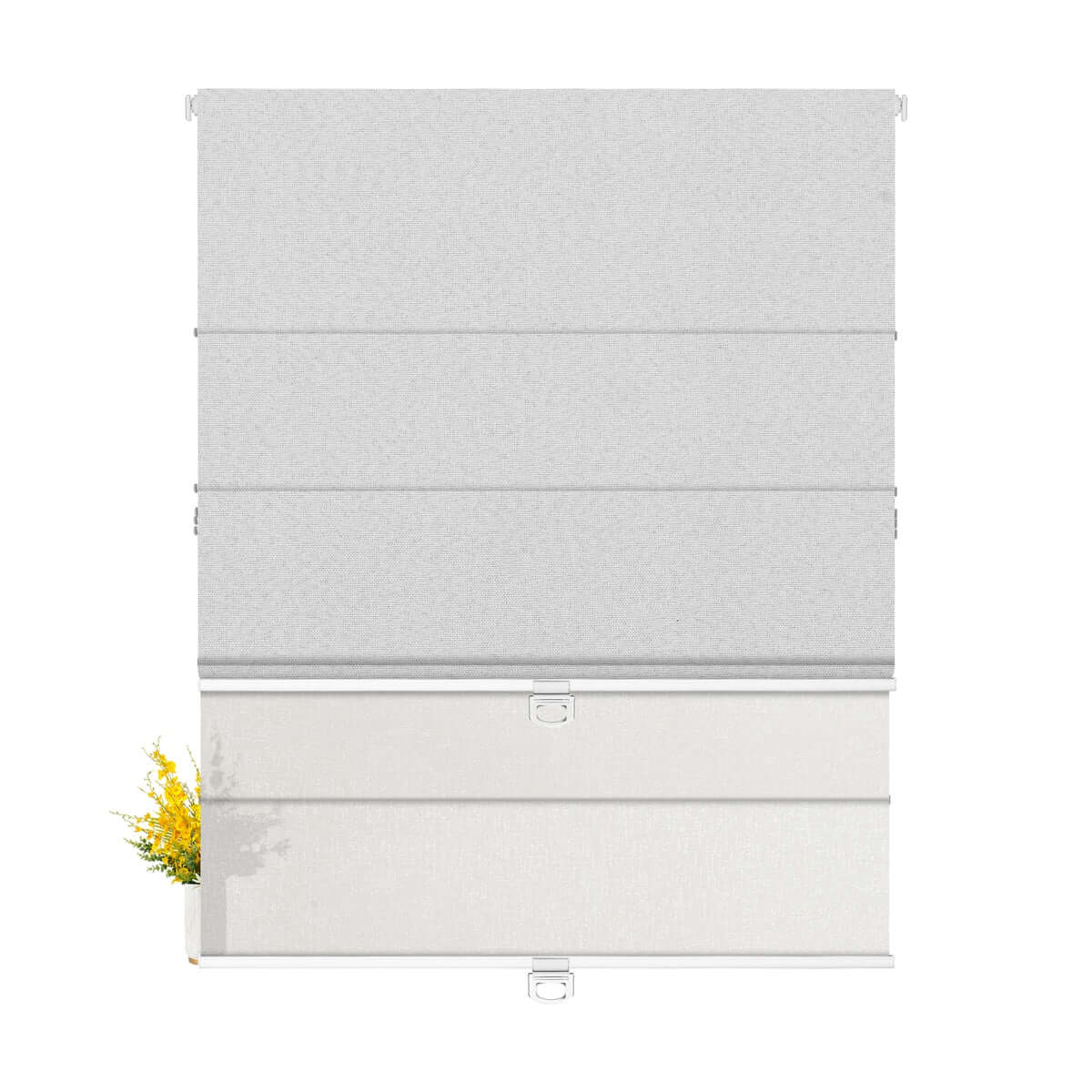 Blackout Grayish White+Light Filtering White